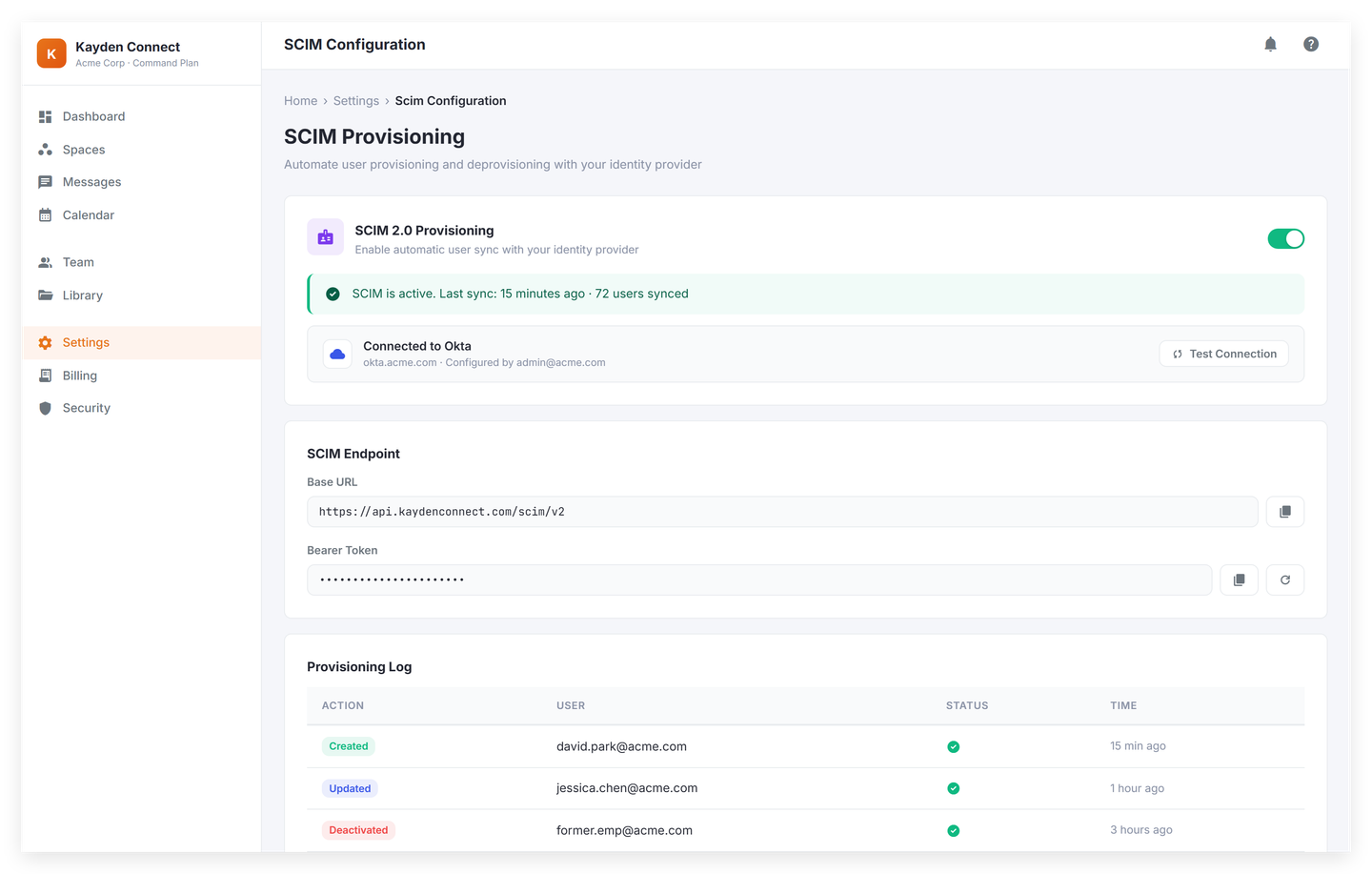 SSO configuration